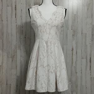 Evelyn Blue Sleeveless Fit & Flare Dress